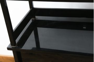 和製ビンテージ　輪島塗り　花筏蒔絵入りの美しい飾り棚(茶棚、収納棚、戸棚、サイドボード、ヴィンテージ)(定価推定約150万円)(R-082772)