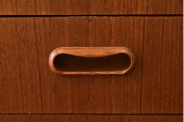 デンマークビンテージ　チーク材　すっきりとしたデザインが素敵な両面使いのパートナーデスク(両袖机、作業台、ワークテーブル、ワークデスク、在宅ワーク、在宅用、北欧、ヴィンテージ)(R-082773)