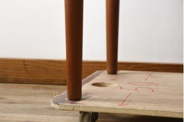 デンマークビンテージ　チーク材　すっきりとしたデザインが素敵な両面使いのパートナーデスク(両袖机、作業台、ワークテーブル、ワークデスク、在宅ワーク、在宅用、北欧、ヴィンテージ)(R-082773)