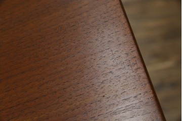 デンマークビンテージ　チーク材　すっきりとしたデザインが素敵な両面使いのパートナーデスク　(R-082773)