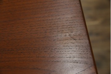 デンマークビンテージ　チーク材　すっきりとしたデザインが素敵な両面使いのパートナーデスク　(R-082773)