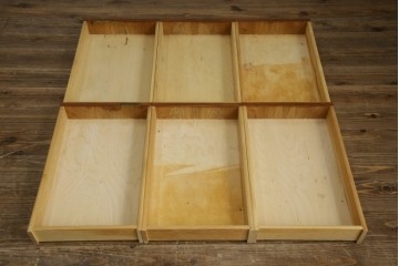 デンマークビンテージ　チーク材　すっきりとしたデザインが素敵な両面使いのパートナーデスク　(R-082773)