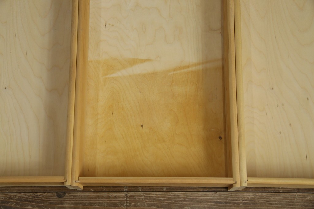 デンマークビンテージ　チーク材　すっきりとしたデザインが素敵な両面使いのパートナーデスク　(R-082773)