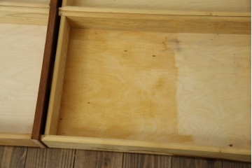 デンマークビンテージ　チーク材　すっきりとしたデザインが素敵な両面使いのパートナーデスク　(R-082773)