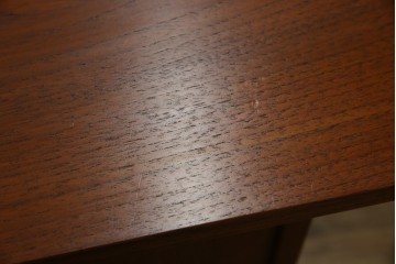 デンマークビンテージ　チーク材　すっきりとしたデザインが素敵な両面使いのパートナーデスク　(R-082773)