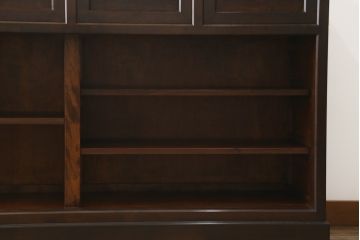 中古　美品　松本民芸家具　和モダンな雰囲気を醸し出す舞良型サイドボード(サイドキャビネット、収納棚、戸棚)(R-082777)