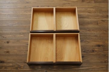 中古　美品　松本民芸家具　和モダンな雰囲気を醸し出す舞良型サイドボード(サイドキャビネット、収納棚、戸棚)(R-082777)
