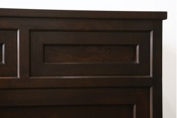 中古　美品　松本民芸家具　和モダンな雰囲気を醸し出す舞良型サイドボード(サイドキャビネット、収納棚、戸棚)(R-082777)