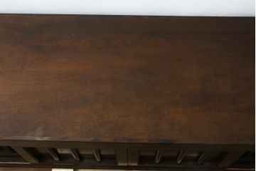 中古　美品　松本民芸家具　和モダンな雰囲気を醸し出す舞良型ローボード(サイドボード、テレビ台、テレビボード、リビングボード、収納棚、戸棚)(R-082779)