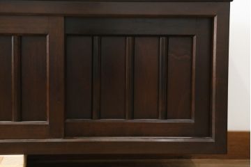 中古　美品　松本民芸家具　和モダンな雰囲気を醸し出す舞良型ローボード(サイドボード、テレビ台、テレビボード、リビングボード、収納棚、戸棚)(R-082779)