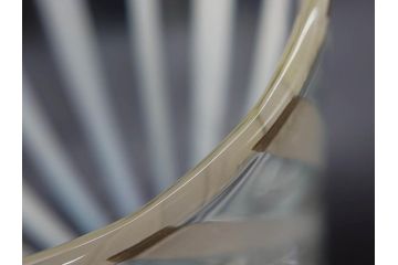 当時物　大正〜昭和初期　ガラス　乳白色捻り線　水差し　洗練されたデザインが魅力のピッチャー(硝子瓶、白線、ビーカー、和ガラス)(R-082787)