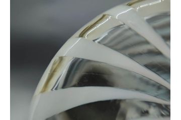 当時物　大正〜昭和初期　ガラス　乳白色捻り線　水差し　洗練されたデザインが魅力のピッチャー(硝子瓶、白線、ビーカー、和ガラス)(R-082787)