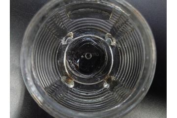 当時物　大正〜昭和初期　プレスガラス　切子　エレガントな雰囲気を醸し出す蓋付きガラス瓶4点セット(ビン、硝子、和ガラス、小物入れ、ジャム入れ、キャニスター、ディスプレイ)(R-082788)