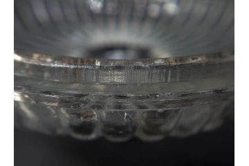 当時物　大正〜昭和初期　プレスガラス　気品あるお部屋を演出する蓋付きガラス瓶4点セット(ビン、硝子、和ガラス、小物入れ、キャンディーポット、キャニスター、ディスプレイ)(R-082789)