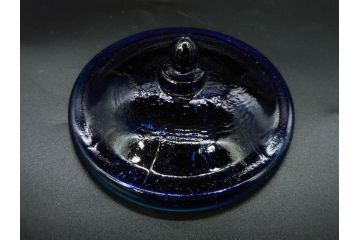 当時物　大正〜昭和初期　プレスガラス　気品あるお部屋を演出する蓋付きガラス瓶4点セット(ビン、硝子、和ガラス、小物入れ、キャンディーポット、キャニスター、ディスプレイ)(R-082789)