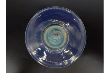 当時物　大正〜昭和初期　椀型　乳白ぼかし　乳白水玉　輪花　赤縁　柔らかい雰囲気を醸し出す氷コップ2点セット(吹きガラス、硝子、グラス、和ガラス)(R-082795)