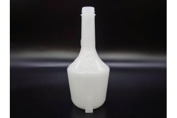 昭和レトロ　乳白　空間に温かみと安らぎを与えてくれるガラス瓶2点セット(ワインボトル、硝子、ビン、花瓶、花入、花生、花器)(R-082799)