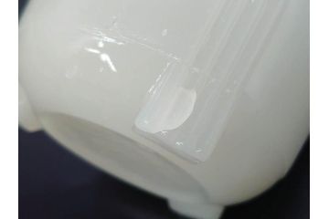 昭和レトロ　乳白　空間に温かみと安らぎを与えてくれるガラス瓶2点セット(ワインボトル、硝子、ビン、花瓶、花入、花生、花器)(R-082799)