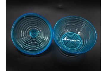 当時物　昭和初期　ウランガラス　プレスガラス　蓋物　お部屋を上品に演出するキャンディポット4点セット(ボンボニエール、硝子、菓子瓶、小物入れ)(R-082800)