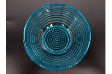 当時物　昭和初期　ウランガラス　プレスガラス　蓋物　お部屋を上品に演出するキャンディポット4点セット(ボンボニエール、硝子、菓子瓶、小物入れ)(R-082800)