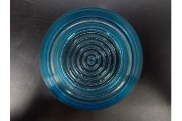 当時物　昭和初期　ウランガラス　プレスガラス　蓋物　お部屋を上品に演出するキャンディポット4点セット(ボンボニエール、硝子、菓子瓶、小物入れ)(R-082800)