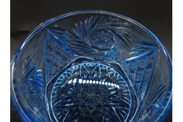 当時物　昭和初期　ウランガラス　プレスガラス　蓋物　お部屋を上品に演出するキャンディポット4点セット(ボンボニエール、硝子、菓子瓶、小物入れ)(R-082800)
