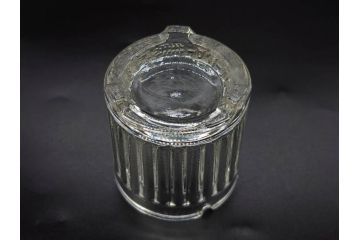 当時物　昭和初期　プレスガラス　味の素　レトロな趣あるガラス瓶5点セット(調味料入れ、ビン、硝子、和ガラス)(R-082801)