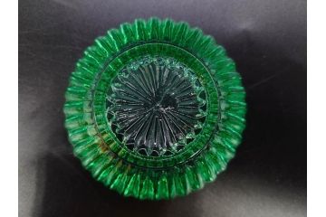 当時物　昭和初期　プレスガラス　味の素　レトロな趣あるガラス瓶5点セット(調味料入れ、ビン、硝子、和ガラス)(R-082801)
