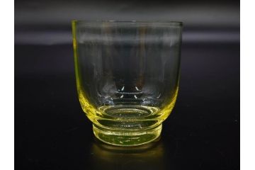 大正〜昭和初期　当時物　ウランガラス　独特な色味が魅力のグラス6客セット(コップ、硝子、和ガラス)(R-082802)