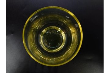 大正〜昭和初期　当時物　ウランガラス　独特な色味が魅力のグラス6客セット(コップ、硝子、和ガラス)(R-082802)