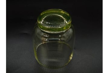 大正〜昭和初期　当時物　ウランガラス　独特な色味が魅力のグラス6客セット(コップ、硝子、和ガラス)(R-082802)