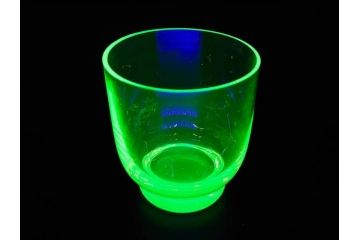 大正〜昭和初期　当時物　ウランガラス　独特な色味が魅力のグラス6客セット(コップ、硝子、和ガラス)(R-082802)