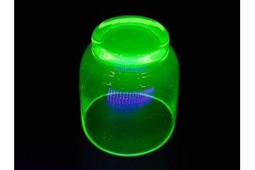 大正〜昭和初期　当時物　ウランガラス　独特な色味が魅力のグラス6客セット(コップ、硝子、和ガラス)(R-082802)