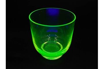 大正〜昭和初期　当時物　ウランガラス　独特な色味が魅力のグラス6客セット(コップ、硝子、和ガラス)(R-082802)