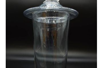 剣先ガラス瓶　標本瓶　高さ 約35cm・33.5cm　洗練されたデザインに惹かれるガラス瓶2点セット(保存ビン、硝子、薬瓶、蓋付き)(R-082805)