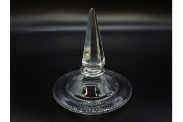 剣先ガラス瓶　標本瓶　高さ 約35cm・33.5cm　洗練されたデザインに惹かれるガラス瓶2点セット(保存ビン、硝子、薬瓶、蓋付き)(R-082805)