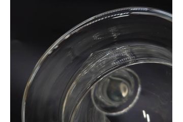 剣先ガラス瓶　標本瓶　高さ 約35cm・33.5cm　洗練されたデザインに惹かれるガラス瓶2点セット(保存ビン、硝子、薬瓶、蓋付き)(R-082805)