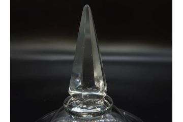 剣先ガラス瓶　標本瓶　高さ 約35cm・33.5cm　洗練されたデザインに惹かれるガラス瓶2点セット(保存ビン、硝子、薬瓶、蓋付き)(R-082805)
