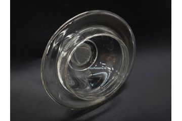 剣先ガラス瓶　標本瓶　高さ 約35cm・33.5cm　洗練されたデザインに惹かれるガラス瓶2点セット(保存ビン、硝子、薬瓶、蓋付き)(R-082805)