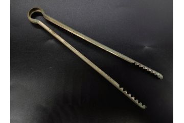 昭和初期　ガラス　上品なデザインが美しいアイスペール(硝子、氷入れ、アイスバスケット、氷おけ、氷桶、アイストング付)(R-082809)