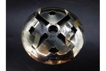 ウランガラス　籠目文　幻想的な色が美しいアイスペール(硝子、氷入れ、アイスバスケット、氷おけ、氷桶、アイストング付)(R-082814)