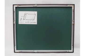 真作　1992年　1993年　橋本広喜　「秋イメージ」　439/500　「冬イメージ」　100/500　温かみと安らぎを感じるリトグラフ2点セット(柿、雪、山村、風景、サイン入り、額付、外箱付)(R-082819)