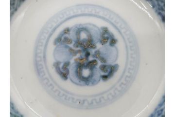 上手物　江戸期　古伊万里　色絵　約12cm　3.7寸　食卓を艶やかに彩る蓋付き茶碗5客セット(松竹梅、金彩、風景、花、器、どんぶり、蓋茶碗、和食器、三寸七分)(R-082823)