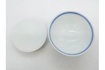 有田焼　伊万里　染錦　獅子　宝珠　約9cm　2.9寸　匠の美技を感じる蓋付き茶碗5客セット(珍味入れ、器、どんぶり、和食器、二寸九分)(R-082824)