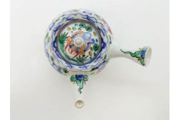 大明萬暦年製　五彩　唐人　寛ぎの時間を演出する煎茶器セット(急須、湯冷まし、煎茶碗、湯呑み、湯のみ、竹林、賢人、竜、龍、金彩、茶道具、共箱付)(R-082825)