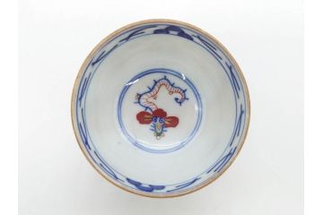 大明萬暦年製　五彩　唐人　寛ぎの時間を演出する煎茶器セット(急須、湯冷まし、煎茶碗、湯呑み、湯のみ、竹林、賢人、竜、龍、金彩、茶道具、共箱付)(R-082825)