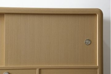 中古　美品　光彦刻　品のある金具が魅力的な加茂総桐箪笥・上段(総桐たんす、四方丸、大丸、収納箪笥、和タンス、収納棚、戸棚、ローボード、テレビ台、テレビボード)(R-082827)