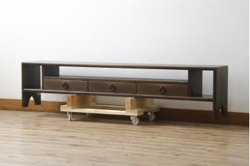 中古　希少モデル　飛騨産業　キツツキ　PROVINCIAL(プロヴィンシャル・プロビンシャル)　和室や和モダンなリビングにおすすめなローボード(飾り台、飾り棚、リビングボード、TV台、TVボード、テレビ台、テレビボード)(定価約33万円)(R-082834)