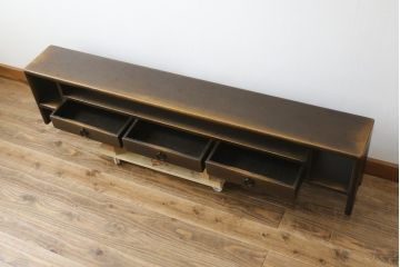 中古　希少モデル　飛騨産業　キツツキ　PROVINCIAL(プロヴィンシャル・プロビンシャル)　和室や和モダンなリビングにおすすめなローボード(飾り台、飾り棚、リビングボード、TV台、TVボード、テレビ台、テレビボード)(定価約33万円)(R-082834)
