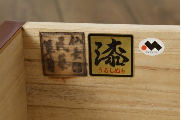中古　超美品　仙台民芸箪笥(仙台箪笥)　欅産業　漆塗りの朱色に黒々とした金具が映える衣装箪笥(整理箪笥、和タンス、収納箪笥、民芸箪笥、引き出し、チェスト)(定価約110万円)(R-082835)